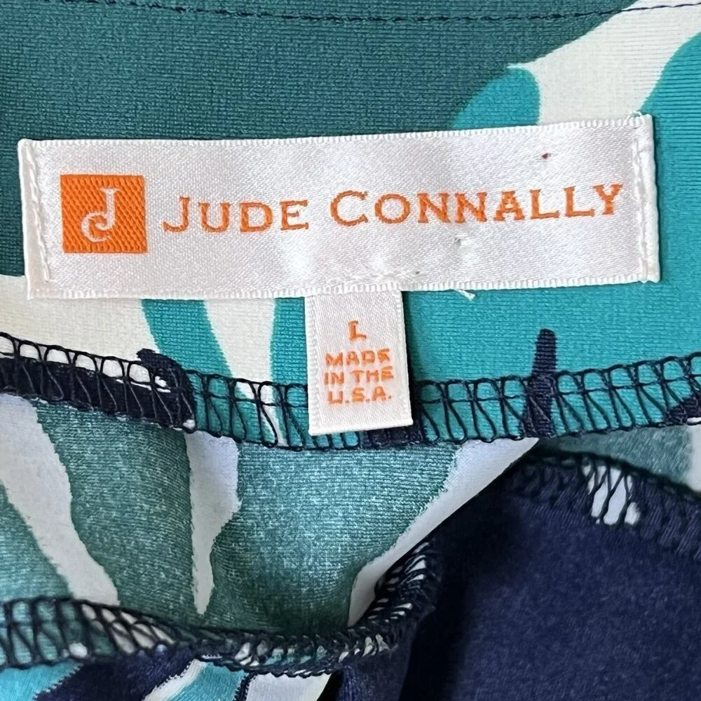 Jude Connally Ella Dress Size Large Jude Cloth Floral Nylon Stretch Short Sleeve - Picture 6 of 15
